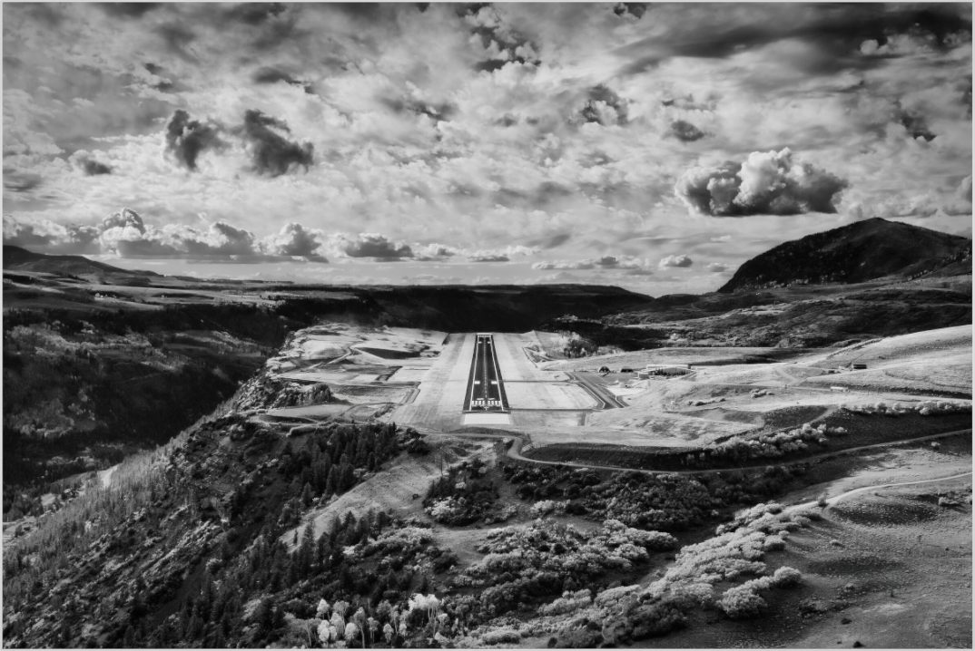Main image Telluride Airport 27 Black and White Photograph