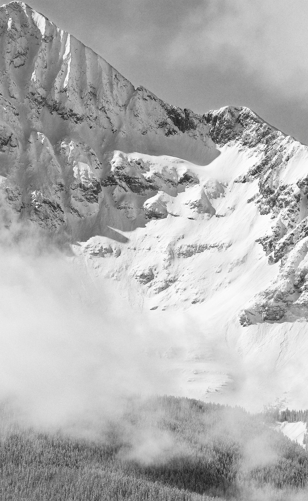 Wilson Peak Morning Clouds BW