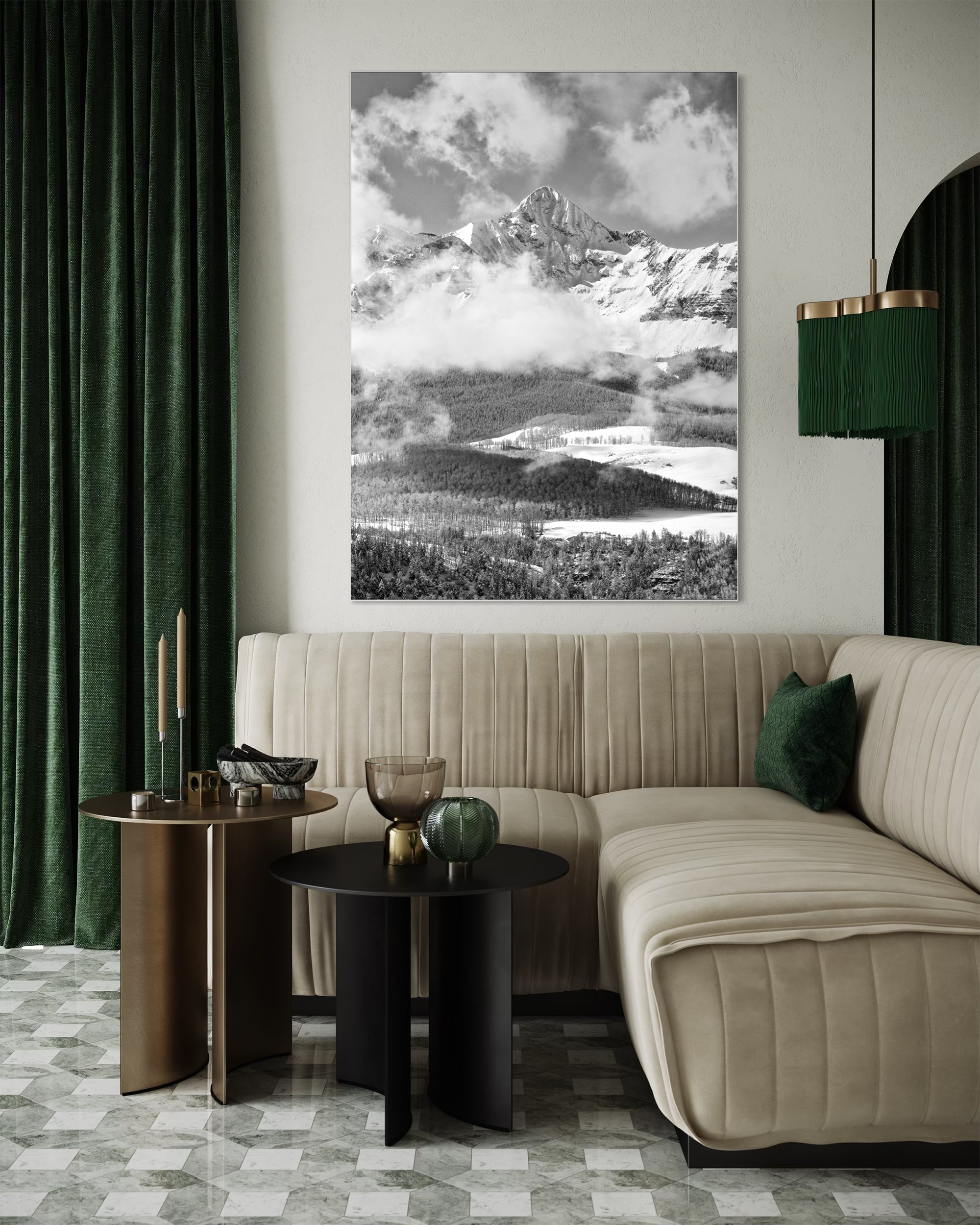 Wilson Peak Morning Clouds BW