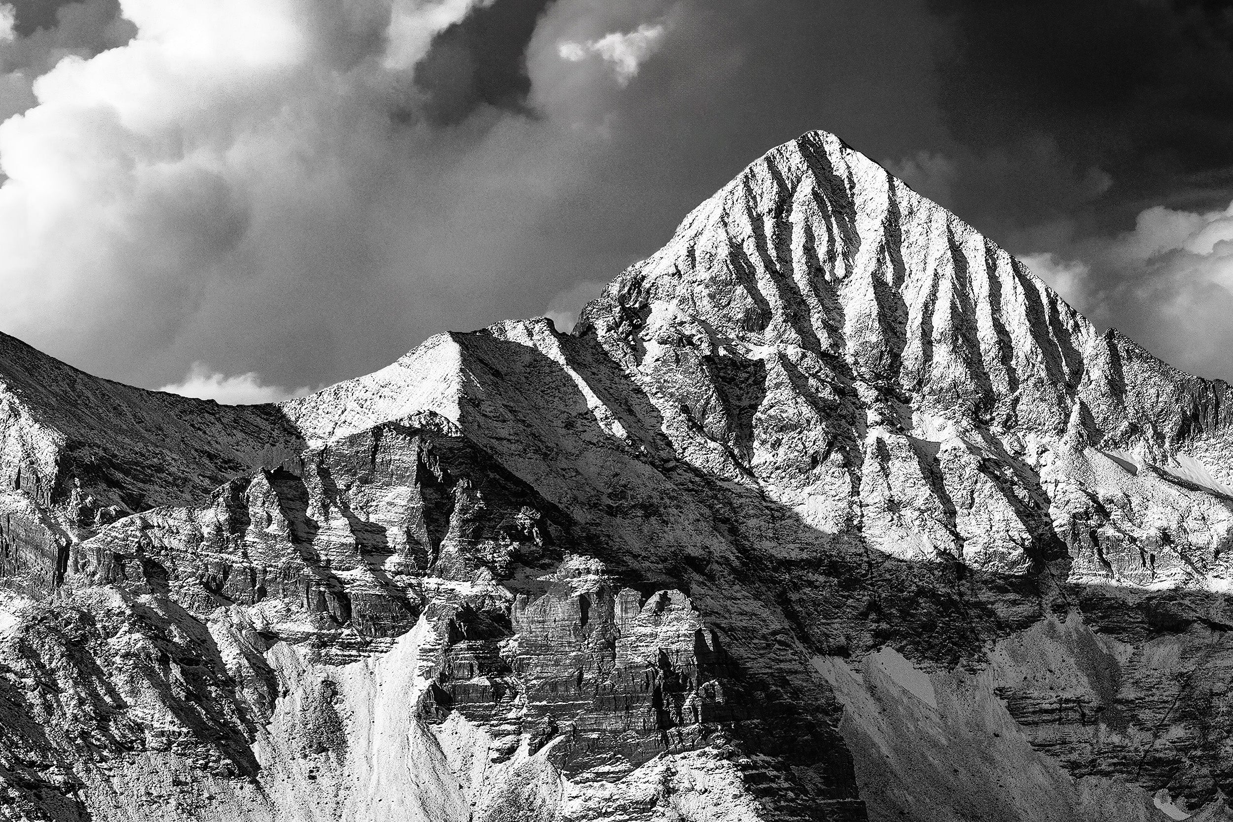 Close-up image of Wilson Peak Mountain with Snow