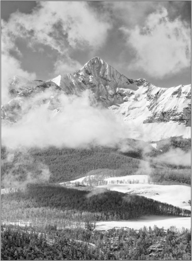 Main image Wilson Peak Morning Clouds BW