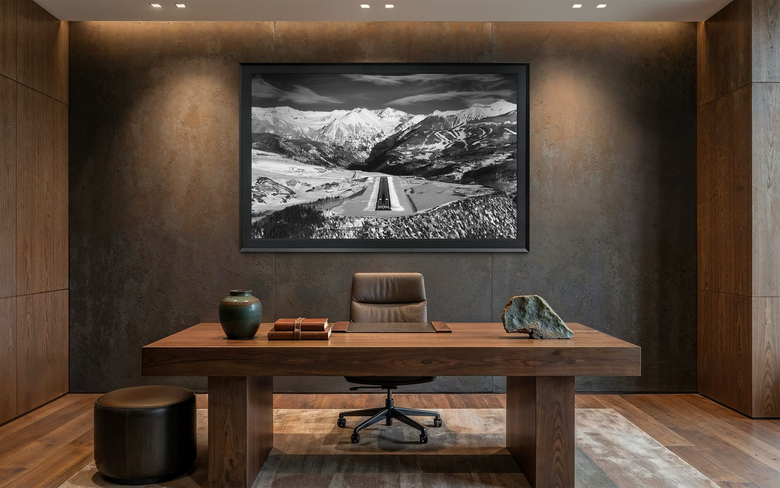 Telluride Airport Wood Frame 86"x"55"