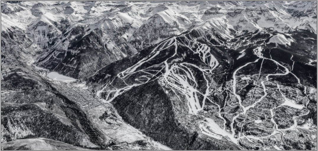 Telluride Ski Map Print image in frame 